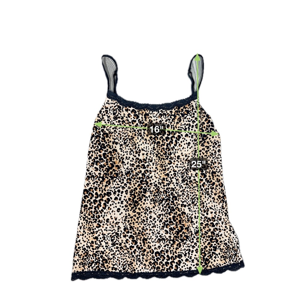 Jockey Leopard Animal Print Camisole with Black Lace Trim and a Silky Feel‎ - Picture 6 of 6